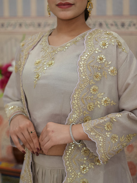 Buy  HO Silk Lehenga with Gota Patti Work KcPc 