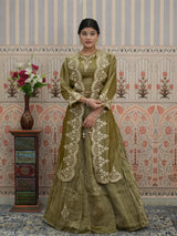 BuyHO Silk Lehenga with Gota Patti Work KcPc 