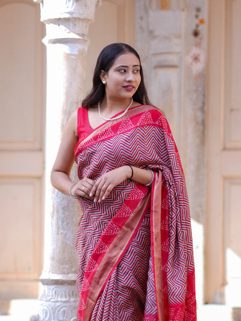 Buy Designer Printed Saree with Traditional Wear KcPc