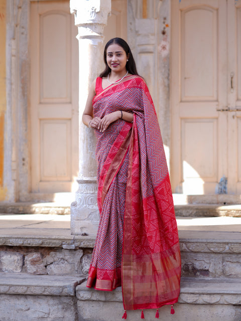 Buy Designer Printed Saree with Traditional Wear KcPc