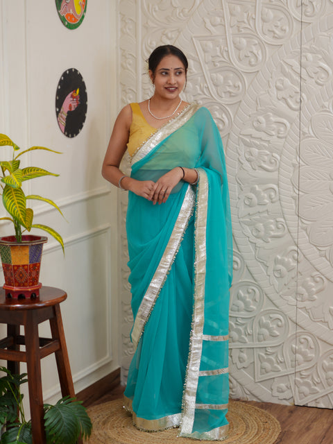 Buy New Premium Saree with Rich Gota Border Work KcPc