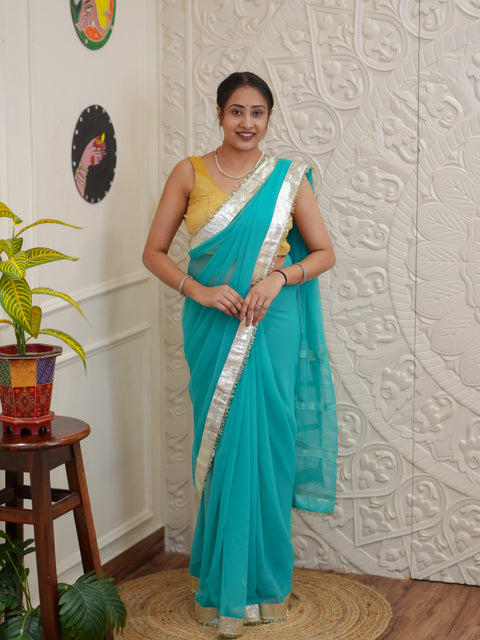 Buy New Premium Saree with Rich Gota Border Work KcPc