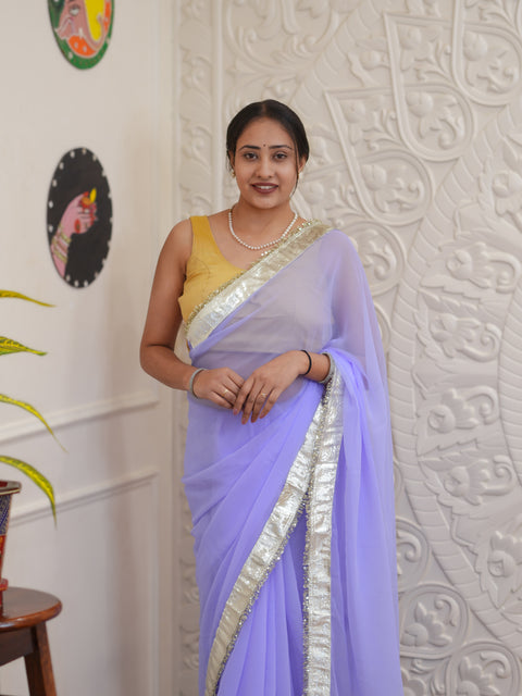 Buy New Designer Saree with Elegant Gota Border KcPc