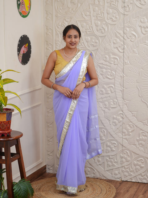 Buy New Designer Saree with Elegant Gota Border KcPc