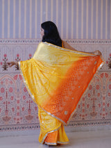 Buy Gaji Silk Bandhani Style Saree KcPc