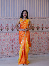 Buy Gaji Silk Bandhani Style Saree KcPc