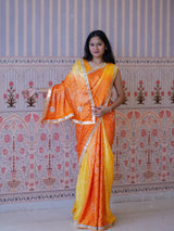 Buy Gaji Silk Bandhani Style Saree KcPc