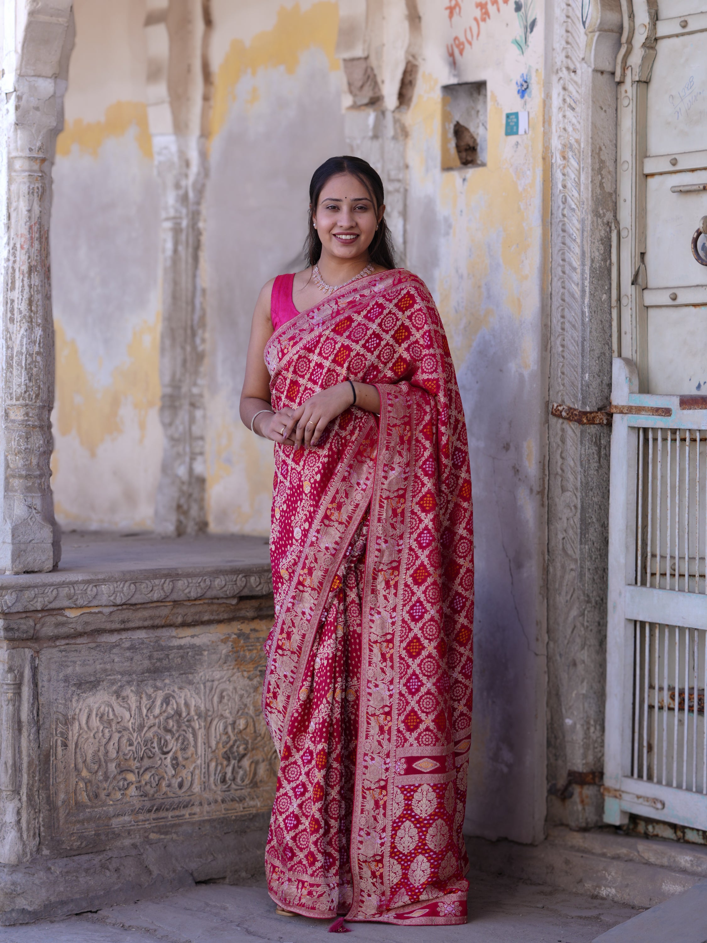 Buy Khaddi Georgette Banarasi Saree KcPc 