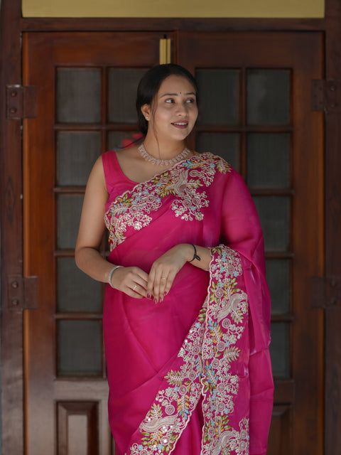 Buy Designer Pure Tissue Silk Saree Kcpc Image 2