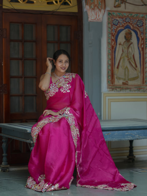 Buy Designer Pure Tissue Silk Saree Kcpc Image 4