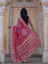 Buy Royal Look Georgette Bandhani Saree for Festive Wear KcPc 6
