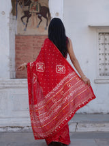 By Bandhani Saree with Elegant Gotapatti Work kcpc 6