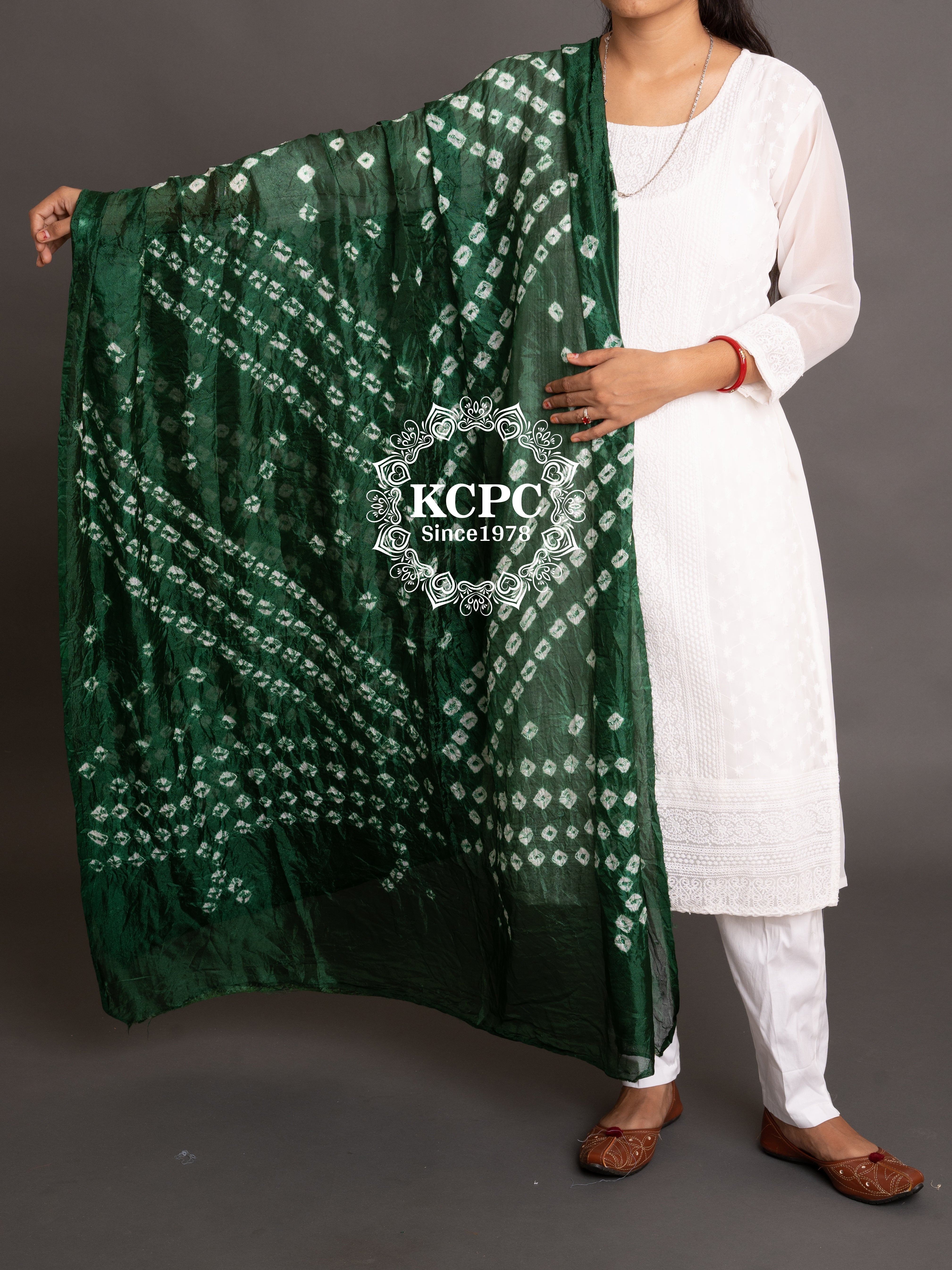 Bandhej Silk Dupattas Or Kcpc Dupatta