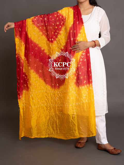 Bandhej Silk Dupattas Or Kcpc Dupatta