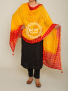 KcPc Latest Bandhani Mangal Path Ghatchola Dupatta Red Yellow