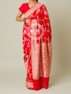 KcPc Pure Khaddi Georgette Waterzari Sarees Handloom Banarasi Weaving SareeRed