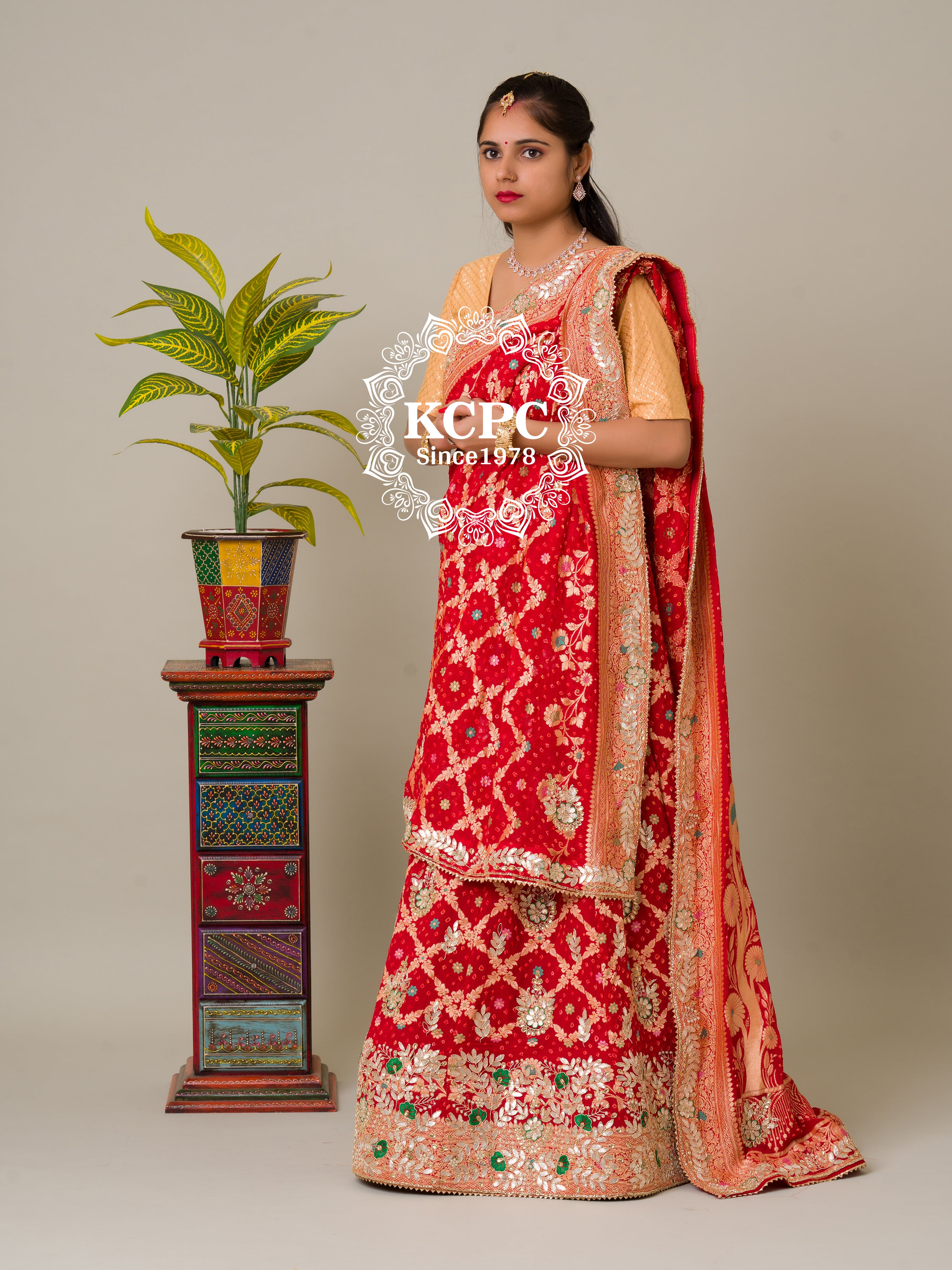 By Pure Khaddi Georgette Lehenga With Traditional Wear