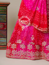 By Bandhani Lehenga With Traditional Wear