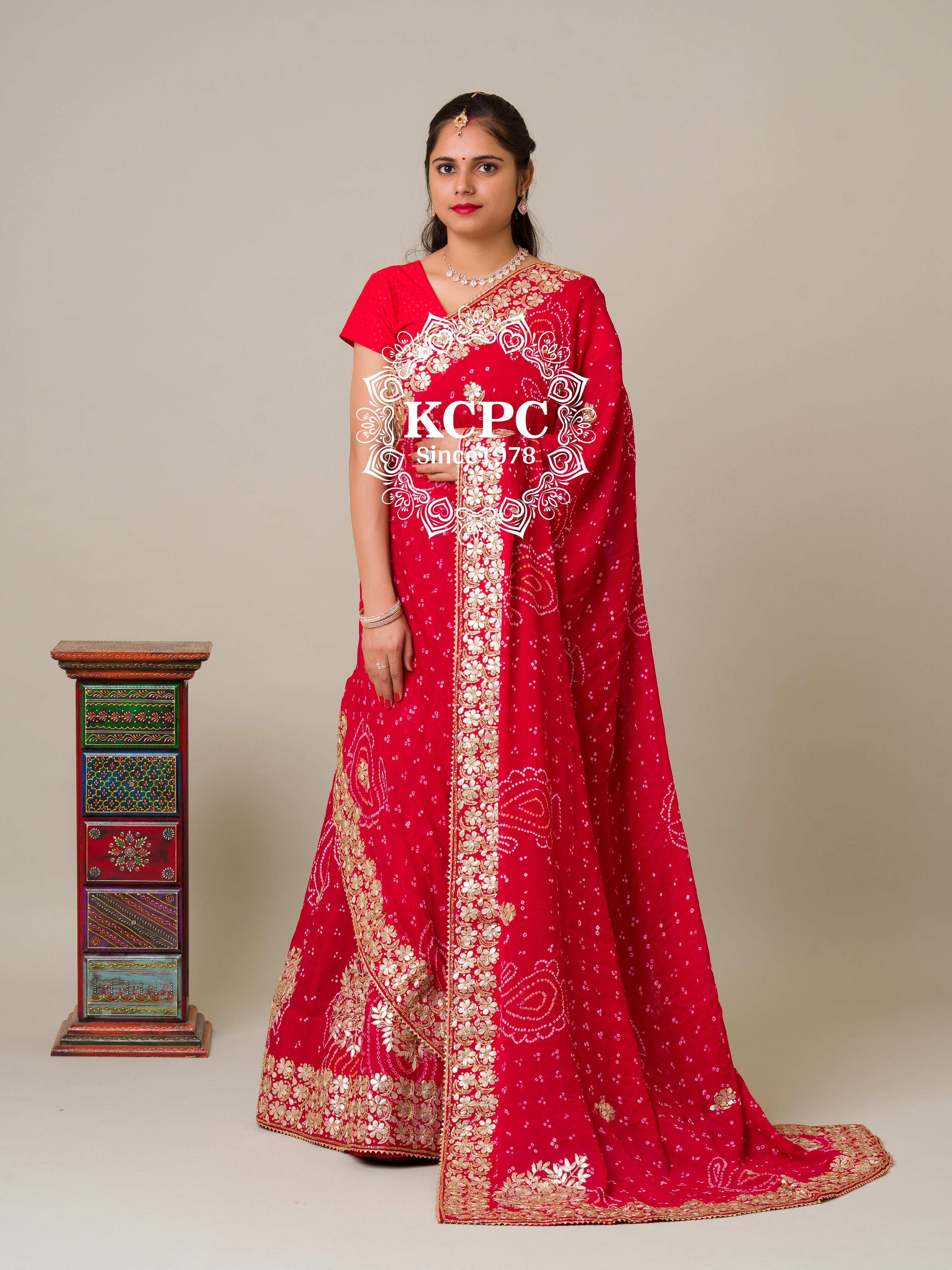KcPc Pure Chinon Party Wear Designer Bandhani Lehenga SATIS