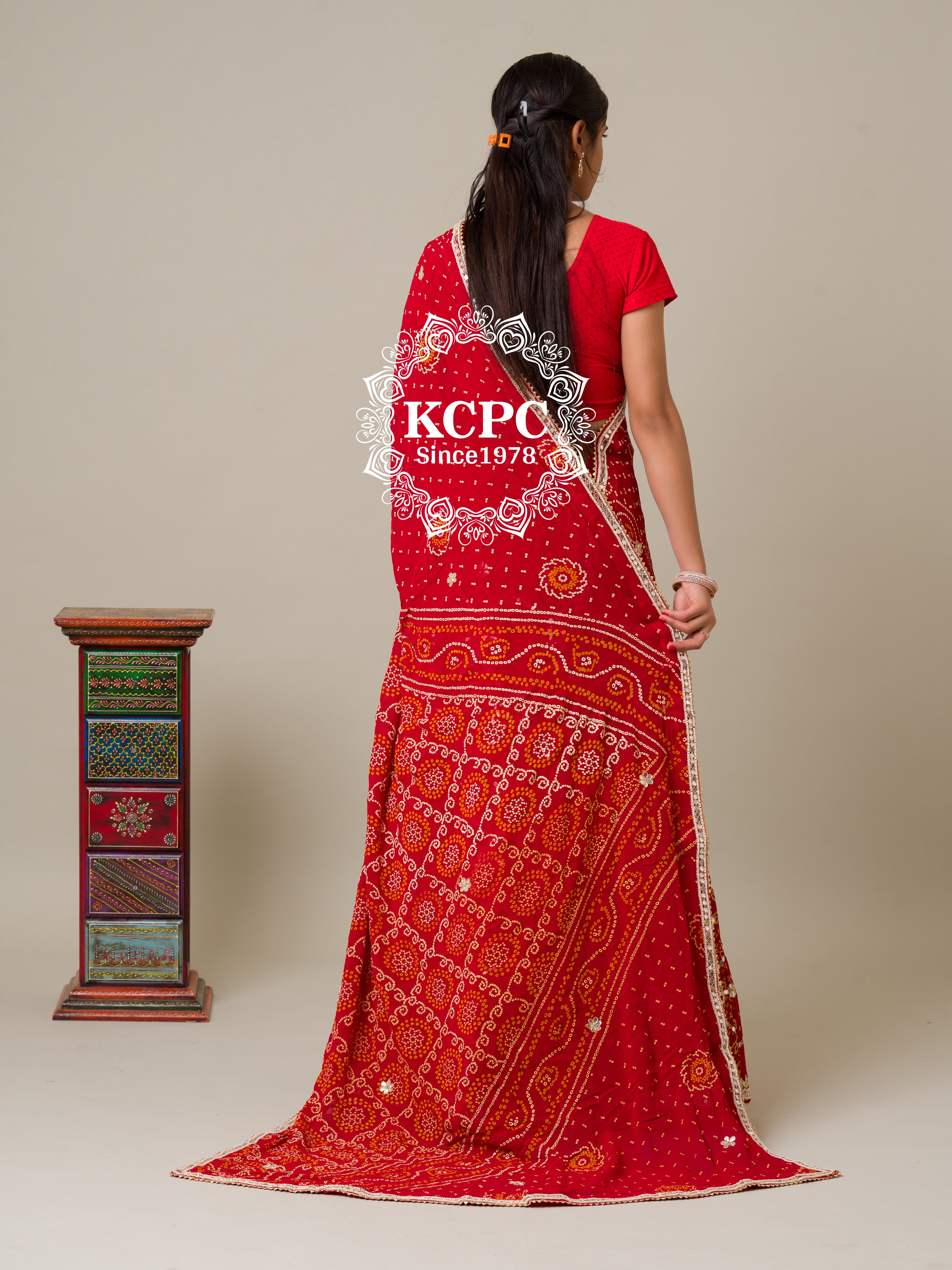 By Bandhani Lehenga With Traditional Wear