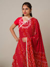 By Bandhani Lehenga With Traditional Wear
