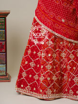 By Bandhani Lehenga With Traditional Wear
