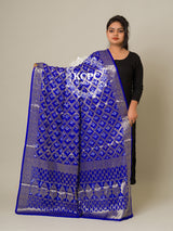 KcPc Special Silk Bandhani Dupatta with Handmade WorkRoyal BlueSA