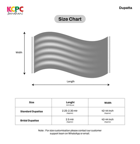 KcPc Originals Handmade Chiffon Leheriya Dupattas  Rani