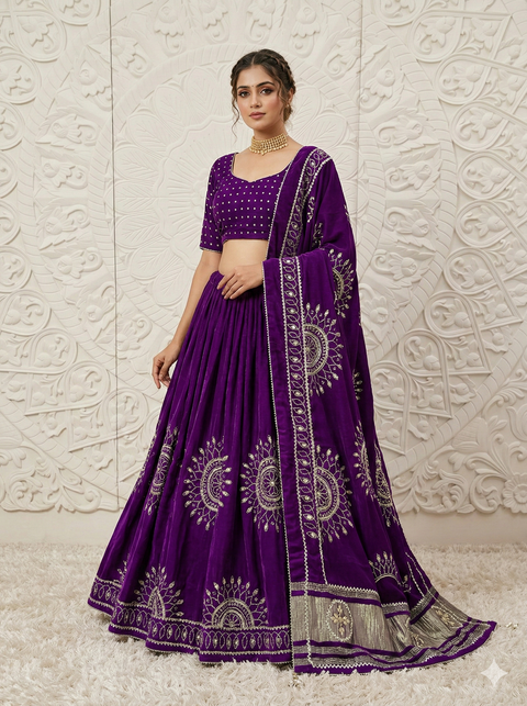 KcPc New Premium Gaji Silk Lehenga with Stunning Gotapatti Finish GOR