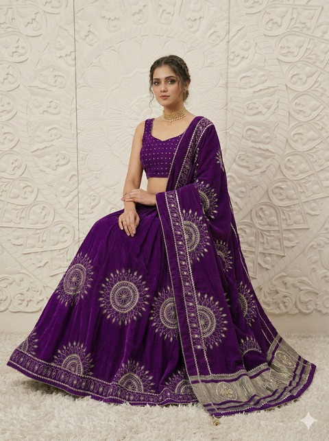 KcPc New Premium Gaji Silk Lehenga with Stunning Gotapatti Finish GOR