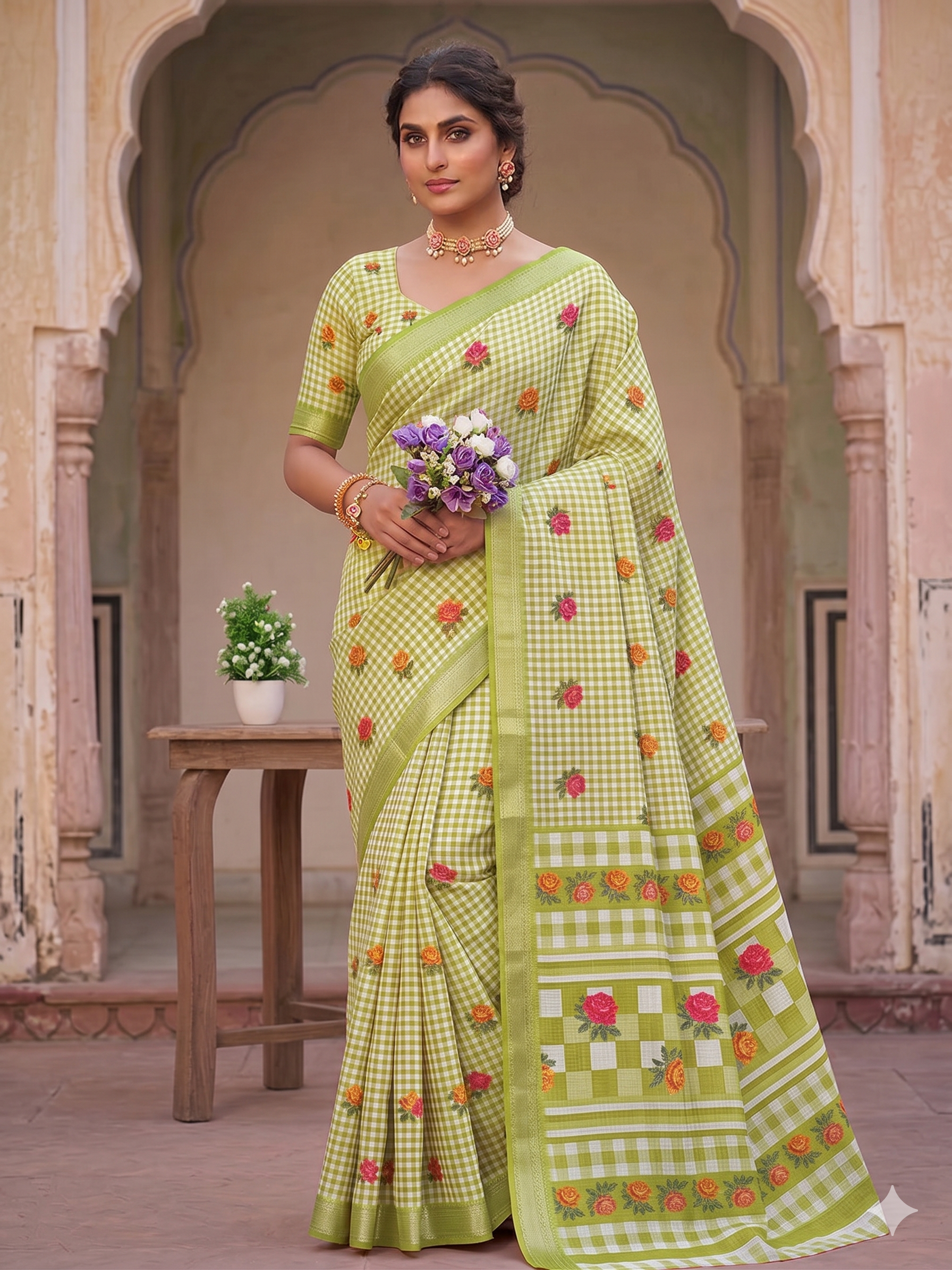 KcPc New Kota Doria Designer Saree with Elegant Zari BorderSWA