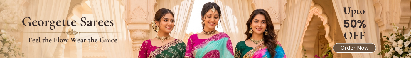  Georgette Sarees Collection Online Upto 50% Off | KCPC