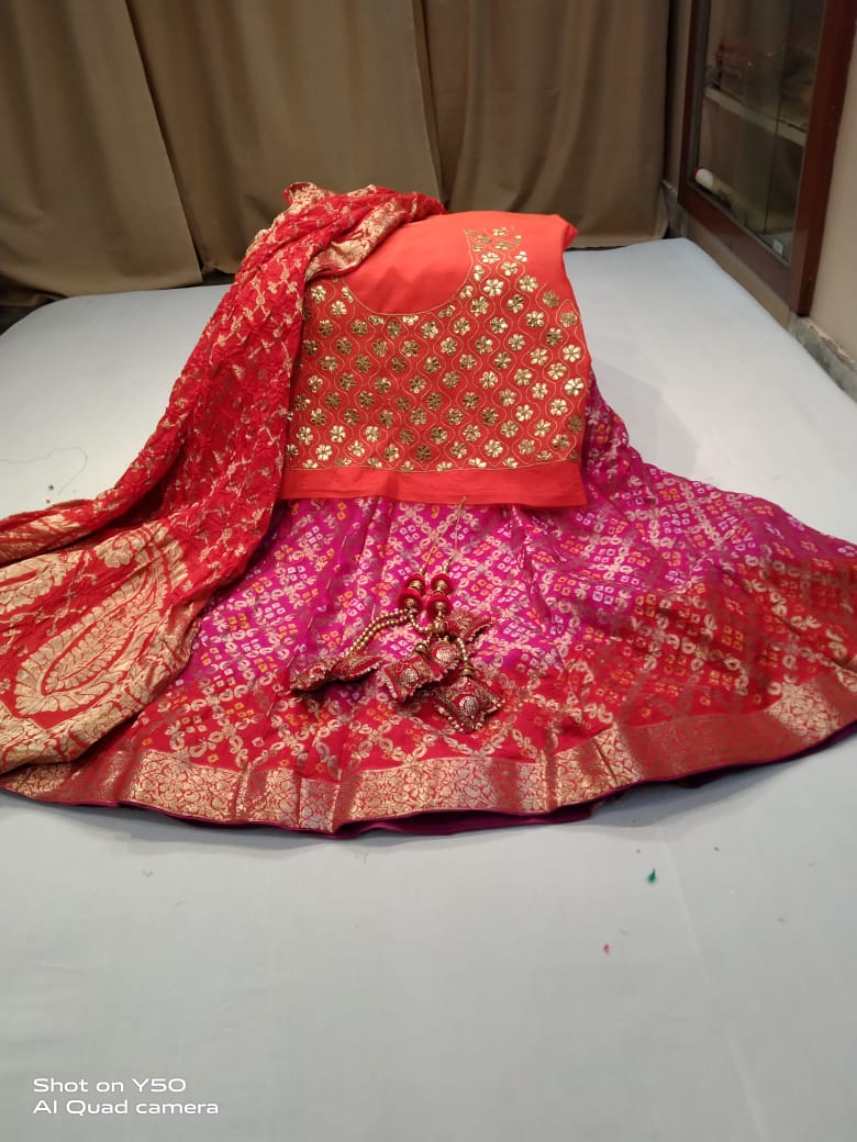 Banarasi Gharchola Lehenga by Kunal Vagela | Lehnga designs, Wedding lehenga  designs, Indian bride outfits