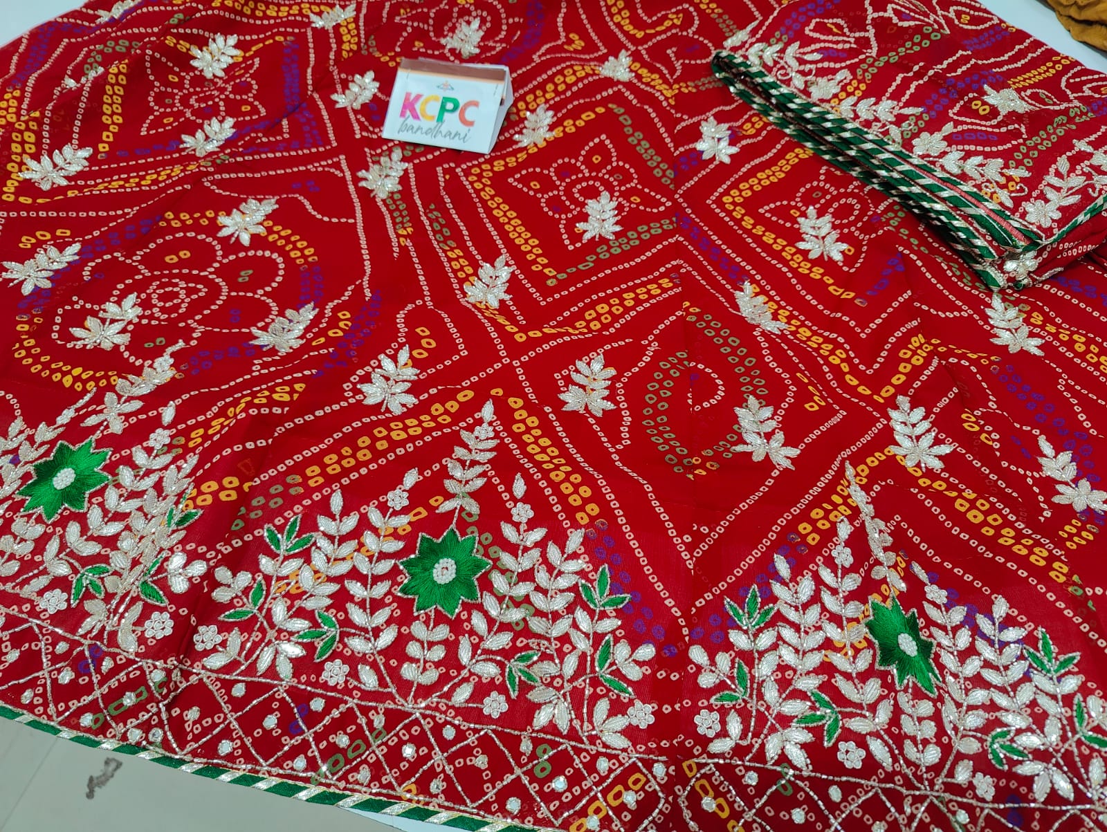 Red Bandhani Silk Lehenga | Order Now Lehenga With Choli And Dupatta