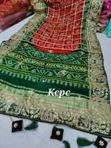  Gaji Silk Bandhani Gharchola sarees for traditional weddings royal look