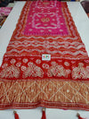 Pure Gaji Silk Bandhani Heavy Gotapatti WorkSaree With Blouse Saree