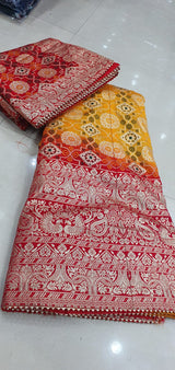 Pure Banarasi Dolo Silk Lehenga With Zari Work Kml Or Sky Blue Lehenga