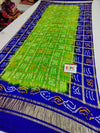 Pure Gaji Silk Bandhani Ghatchola Dupatta Kcpc Nr Parrot Blue Dupatta