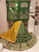 Pure Banarasi Dola Silk With Jaipuri Dai With Zari Work Lehenga Bitu Nr Wine Cream