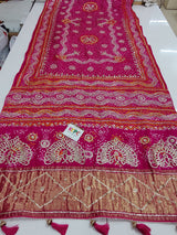 Bandhani Style with gotapati work for bride's and wedding