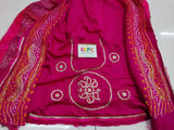 Bandhani Style with gotapati work for bride's and wedding