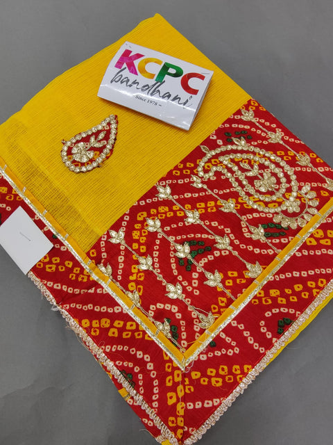 KcPc Special Kota Doriya Chunri Border Gotapatti Work Saree