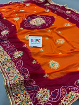 KcPc Pure Ojariya Aari Tari Odhna Pila (Red Orange)