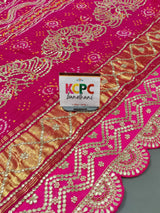 KcPc Latest Arrival Pure Gaji Silk Bandhani Raidana Gotapatti Work Chandokhani Dupatta