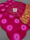  Gaji Silk Bandhani Sarees with Lakdi Patta Zari Pallu Rani