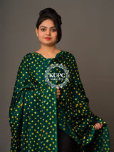 KcPc Latest Trending Bandhani Modal Silk Lagdi Patta Dupatta Bottle Green