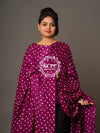 KcPc Latest Trending Bandhani Modal Silk Lagdi Patta Dupatta Wine