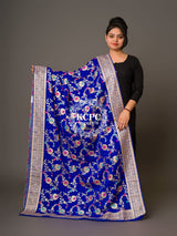 KcPc New Designer Neemzari Banarasi Handloom Pure Chinon Dupattas Royal Green