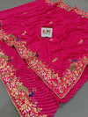 Peacock Gotapatti work saree in lahariya style