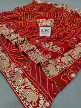 Ojariya saree Zardoji Handwork With Gotapatti design 